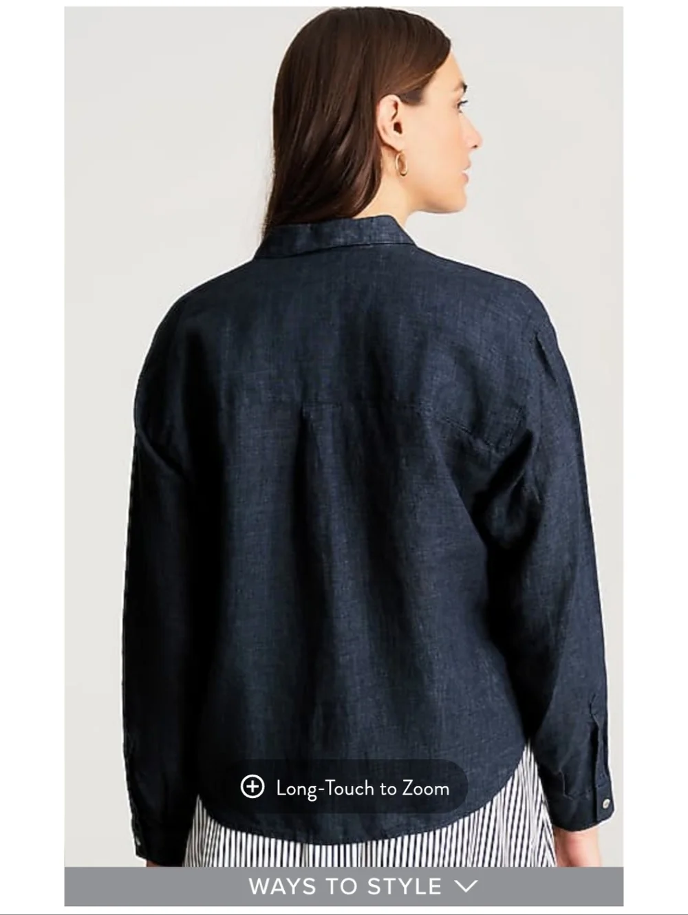 J. Jill Love Linen Button-Down Shirt Women Sz S 100% Line Excellent Condition - Picture 2 of 11